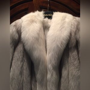 Real authentic silver fur fox coat ( real fur ) - worn once